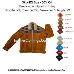 New - 3XL/4XL - Scully Men’s Boar Suede Jacket | Luxurious Comfort